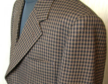 茶と黒の千鳥格子ジャケットとウィンドウペイン・スラックス | 静岡オーダースーツ｜紳士服のサワダ｜仮縫い付き￥39900